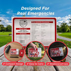 Mini First Aid Kit – 120 Pcs Compact Hard Shell Medical Kit for Home, Car, Travel, Camping, Hiking, Sports, Office & Outdoor Emergencies, Small Hardcase FAK