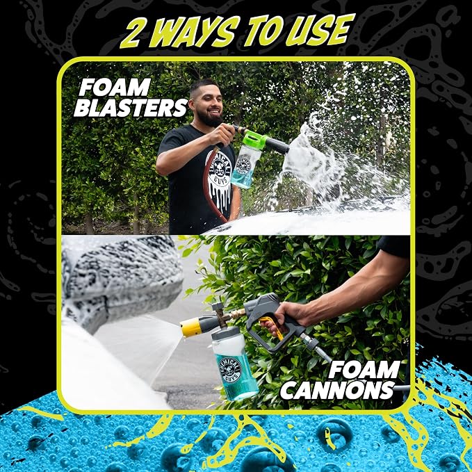 Hands Off Pre-Wash Foam Cannon Soap, High Suds, 128 oz | Touchless snow foam pre-soak that clings and helps loosen grime and buildup before contact washing; works with foam blasters
