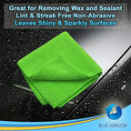 Green Large Microfiber Cleaning Towels,36-Pack Dual-Sided Ultra Soft Plush Washcloth, Professional Grade Premium Microfiber Detailing Cleaning Cloths, Car, Household and Commercial (Green, 16" X 16")