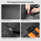 Dog Car Seat Cover for Back Seat, Hard Bottom Dog Hammock, Pet Bed Extender for 2-4 Large/Medium Dogs, Waterproof Seat Protector, Universal L Size Fits for SUV Medium Truck, Black