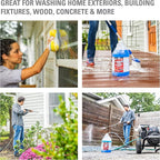 Cleaning 88281 Cleaner, Concentrated Soap Solution for Pressure Washers and Spray Bottles, Use on Concrete, Vinyl Siding, Appliances, Windows, Cars, Fences, Decks, Blue, 1 Gallon (Pack of 2)