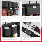 Car Trunk Organizer, LARGE CAPACITY(43 x 19 in) Car Storage Bag with 8 Pockets, 7X Upgraded Trunk Storage Organizer for Car, SUV, Truck, MPV
