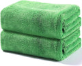 Microfiber Towels for Cars, 2 Pack 63" x 29.5" Car Drying Towel, Green Reusable Car Towel, Quick Drying Car Microfiber Cleaning Cloth for RVs, SUVs, Trucks