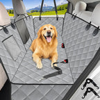 Heavy Duty Dog Car Seat Cover, 100% Waterproof & Scratch-Proof Backseat Protector with Mesh Window – Non-Slip Hammock for Cars Trucks SUVs, Keep Seats Clean & Dog Comfortable