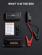 S8 Car Battery Jump Starter, Car Jumper Starter Battery Pack for Up to 6.0L Gas & 3.0L Diesel Engines, 12V Portable Jump Box with 3 Modes Flashlight and Jumper Cable (Red)