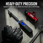 Digital Tire Pressure Gauge 230 PSI, Stainless Steel Dual Head Tire Gauge for Truck RV, Heavy Duty Tire Pressure Gauge with Backlit LCD and Flashlight for Easy and Accurate Reading