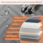 Back Seat Extender for Dogs,Hard Bottom Car Seat Cover for Dogs with Mesh Window,Waterproof Backseat Pet Cover Hard Bottom-Dog Car Seat Cover for Back Seat Dog Hammock for Car/SUV (L-Grey)