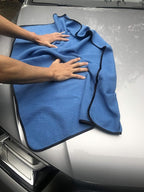 Elite Microfiber Drying Towel (25x36, 2 Pack, Waffle, Blue)