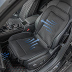 Premium Tech Cooling Car Seat Cushion - Black 12V Adjustable Temperature, Ergonomic Comfort with Enhanced Airflow, Universal Fit for All Vehicles