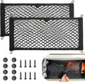 Universal Cargo Net Pocket Elastic Netting Car Mesh Pouch for Trunk RV Boats Home Cargo Storage with Screws and Hooks (21.7'' x 9.8'')