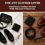 Horsehair Detailing Brush Set – Professional 3‑Piece Leather Cleaning & Care Kit for Bags, Shoes, Accessories, Upholstery & More – Soft, Scratch‑Free Natural Horsehair Brushes