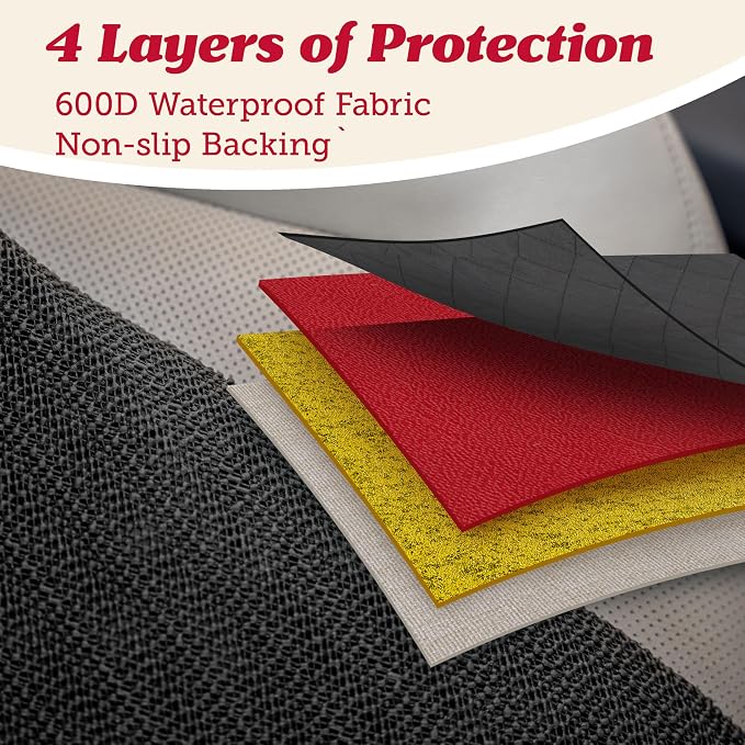 Dog Car Seat Cover for Back Seat - 100% Waterproof Dog Hammock - Padded Headrest and Mesh Window - Passenger Compatible Rear Car Seat Cover - Fits Trucks, SUVs, Cars