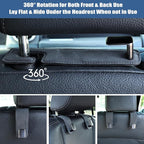Car Seat Back Hook Universal Auto Storage Hanger Suede with Metal Car Seat Organizer for Handbag Purse Coat Umbrellas Grocery Bags 2 Pack Gray
