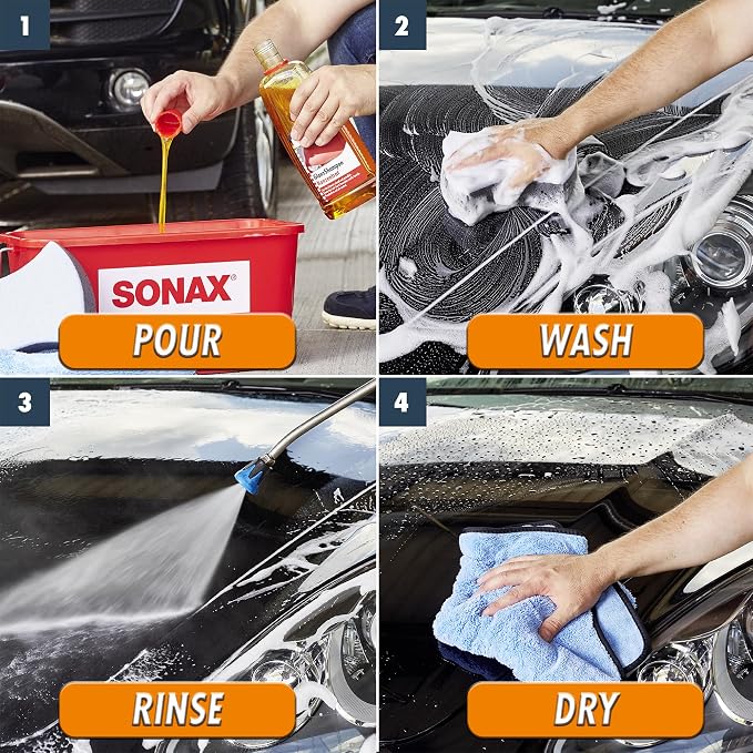 Car Wash Shampoo Concentrate 314300 | High-Foaming pH-Neutral Formula for Effective Cleaning | Safe on All Paint Wax Sealants & Coatings | Removes Dirt Grime and Road Film | 1L (33.3oz)