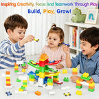 DIY Building Blocks Car Ramp Race Track Toy for Kids, STEM Gift | Creative Blocks, Many Models, Open-Ended Car Ramp Toy for Toddlers to Build, Rebuild & Race
