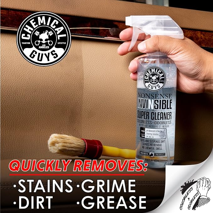 Nonsense Colorless & Odorless All Surface Cleaner - Interior Cleaner, Safe for Vinyl, Rubber, Plastic, Carpet, and Upholstery, pH Balanced, Residue-Free, Unscented, 16 Fl Oz, Pack of 2