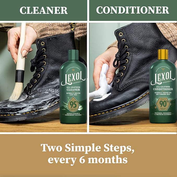 All Leather Cleaner, Naturally Derived Leather Care Cleaner with Aloe Vera, Great for Car Interiors, Boots, Furniture, Bags, Jackets and More, 16.9 fl oz