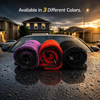 Car Drying Towel 24”x36”, 1400 GSM Twisted Loop Microfiber, Ultra Absorbent, Streak-Free, Lint-Free, Scratch-Free for Car, Truck & SUV, Quick Drying in Fewer Passes (Red)