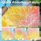 2 Pack Car Seat Towel Covers, Sweat-Proof Microfiber Seat Protectors for Gym, Running, Beach & Workout, Breathable Quick-Dry, Machine Washable, Pastel Pineapple Print, Universal Fit