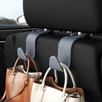 Car Seat Headrest Hook 4 Pack Hanger Universal Vehicle Car Storage Organizer for Handbag Purse Coat S Type Checkered Grey