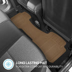 ProLiner Car Floor Mats for Cars Trucks SUV, 3-Piece All-Weather Heavy Duty Rubber Liners with Universal Trimmable Fit, Durable Waterproof Vehicle Auto Floor Mats with Capture Ridges Biege