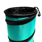 Automotive Waterproof Portable Collapsible Small Trash Can Garbage Container fits Most Cars,Polyethylene, SUVs, and Trucks Mint Universal fit