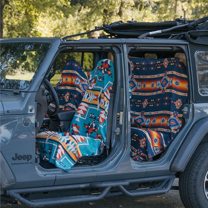 Athletic Running Towel, Full-Sized, Car Seat Cover - Performance Microfiber (Bohemian Nomad Noises)