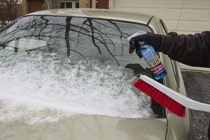 E·Z·R Windshield De-Icer. Melt it! Instantly Melts Ice & Winter Frost For Car Windshields, Windows, Mirrors, Key Locks, & Latches, Snow Melting Defrost Liquid For Car Window Cleaner, 17 Fl Oz Spray