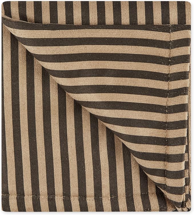 Pet Grooming Towel Collection Absorbent Microfiber X-Large, 41x23.5", Striped Brown