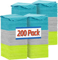 Shop Towels, Microfiber Cleaning Cloth Bulk, 200 Pack Microfiber Towels for Cars, All-Purpose Absorbent Cleaning Rags, Dust Cloth for Automotive, Mechanic, Garage, Bar, 11.5 x 11.5 inch