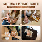 3in1 Leather Wipes 70 Ct + 5 Single Pack, XL 8 x 10 in | Clean Condition Protect Wipes for Vinyl and Leather Apparel Furniture Auto Car Interior Shoes Boots Bags