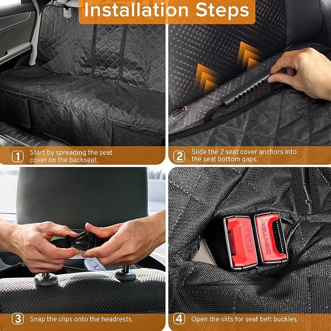 Dog Car Seat Cover for Back Seat Compatible with Honda CRV CR-V HRV HR-V Accessories, Waterproof Non-Slip Pet Bench Backseat Covers 2000-2025 2026 2027 New