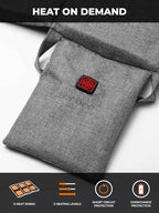 Heated Seat Cushion with Battery Pack, Foldable USB Heated Seat Cover Pads for Office Chair, Stadium, Camping