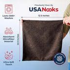 Premium 300GSM Microfiber Cleaning Cloth - 12.5"x12.5" High Performance - 1200 Washes, Ultra Absorbent Microfiber Towels for Cars Undercarriage, Rims & Engine Bay Cleaning - Microfiber Cloth