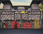 Femuar Car Trunk Organizer,Large Capacity Backseat Trunk Organizer(42"*18"),Collapsible Car Storage Bag with 8 Pocekt,Car Organizer for SUV/MPV/Truck - Leopard print