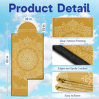 2 Pack Car Seat Towel Covers, Sweat-Proof Microfiber Seat Protectors for Gym, Running, Beach & Workout, Breathable Quick-Dry, Machine Washable, Gold Mandala Print, Universal Fit