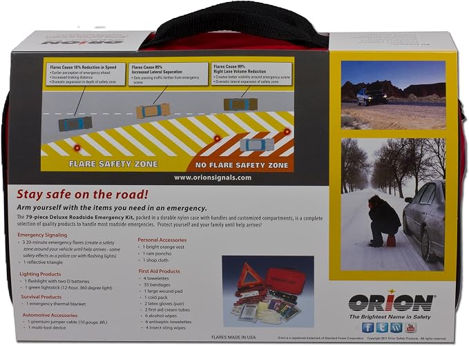 Orion Safety Products 8901 Deluxe Roadside Emergency Kit