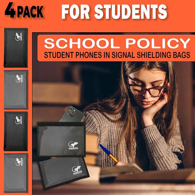 Faraday Bag Anti-Tracking GPS RFID Car Key Signal Blocker Wallet Shielding Pouch Protective Case for Cell Phone Car Key FOB, Data Privacy, Electronic Device Security (2 Pack - Black and Gray)