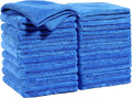 Microfiber Cleaning Cloths 18 Packs, 11.8" x 11.8" Blue Reusable Kitchen Towels, Lint-Free Cleaning Rags, Super Absorbent Cleaning Cloths for Kitchen, Car, and Household Cleaning