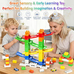 DIY Building Blocks Car Ramp Race Track Toy for Kids, STEM Gift | Creative Blocks, Many Models, Open-Ended Car Ramp Toy for Toddlers to Build, Rebuild & Race