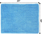 1000GSM Car Drying Towel 18"x24", Edgeless Double Twist Pile, Ultra Absorbent Microfiber Towel, Scratch-Free Lint-Free Streak-Free for Auto Detailing & Car Wash – Blue&Grey