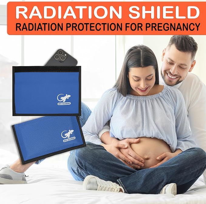 Faraday Bag for Phones, Key Fobs & RFID Cards – Shielding Privacy Pouch for Personal Device Storage, Travel-Friendly RFID Blocking Sleeve Accessory - LIGHT BLUE