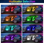 72 LED Lights for Car, 12V LED Strip Lights with Cigarette Lighter Adapter, App & Remote Control Music Sync Color Change, Interior Car Lights for Car Decor, Car Accessories for Women Men