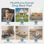 Backseat Dog Bed Mat for Car, Dog Car Seat Cover for Back Seat, Pet Car Blanket Soft and Comfortable, Upgraded Bottom Non-Slip, Washable Travel Pet Mat for Cars Trucks and SUVs (53" x 24")