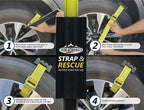 Tire Traction Device for Cars & Small SUVs, Set of 2 - Made in the USA, Anti Skid Emergency Tire Straps to Get Unstuck from Snow, Mud, & Sand - Snow Traction Mat or Tire Chain Alternative