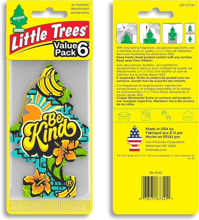 Car Air Freshener | Hanging Tree Provides Long Lasting Scent for Auto and Home | 24 Air Fresheners |Be Kind