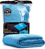 Woolly Mammoth Large Microfiber Drying Towel - 36 x 25 Inch Blue, Ultra Plush Super Absorbent Car Drying Towel for Cars, Trucks, SUVs, Motorcycles, RVs, and Auto Detailing