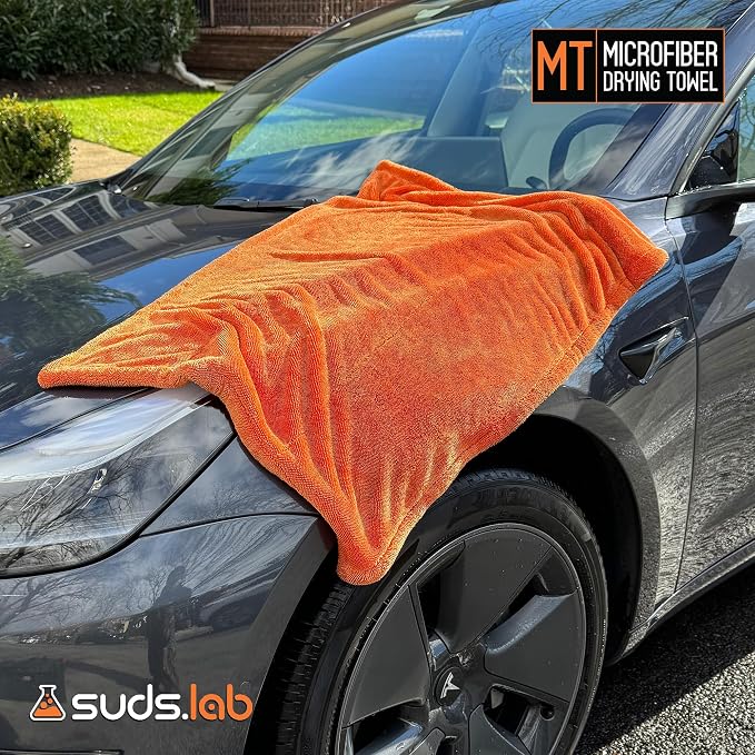 Large Microfiber Drying Towel (24 in x 35 in) Car Exterior Cleaning and Detailing Cloth, Safe On Plastic Trim, Glass, Carbon Fiber, Paint