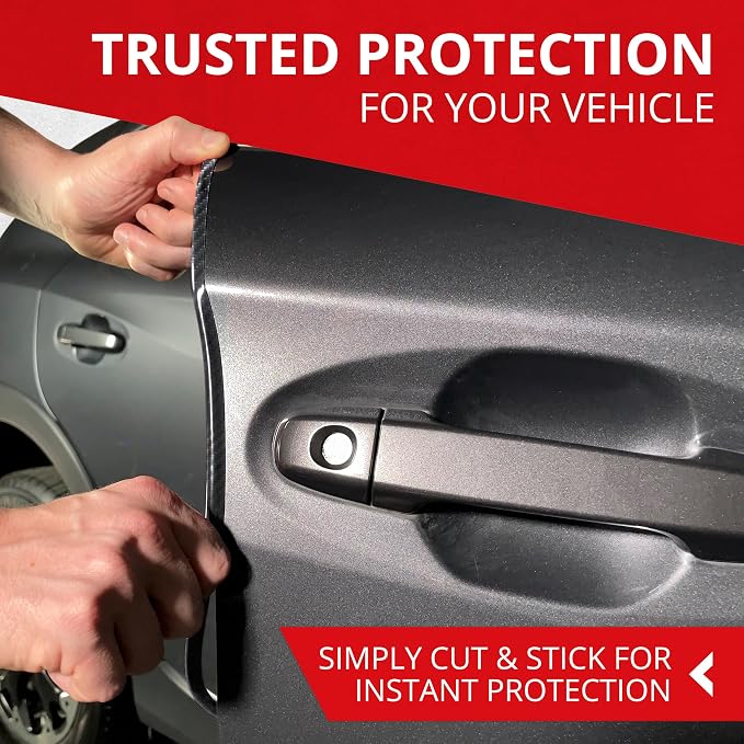 Car Door Edge Protector – Universal DIY Edge Trim to Prevent Scratches & Dings – Flexible Adhesive Molding Trim for Cars, Trucks & SUVs (10 Ft - Carbon Fiber) V2