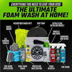 Car Wash Kit 14-Pc Arsenal Builder - with Foam Blaster, Wash Bucket, Towels, Applicators, and 16 oz Soaps, Waxes, and Cleaners - Complete Car Detailing Gift Set, Works with Garden Hose